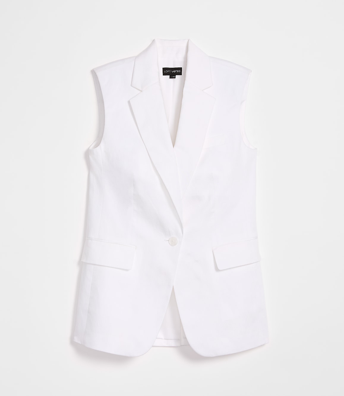 LOFT Versa Luxe Lyocell Linen Sleeveless Blazer