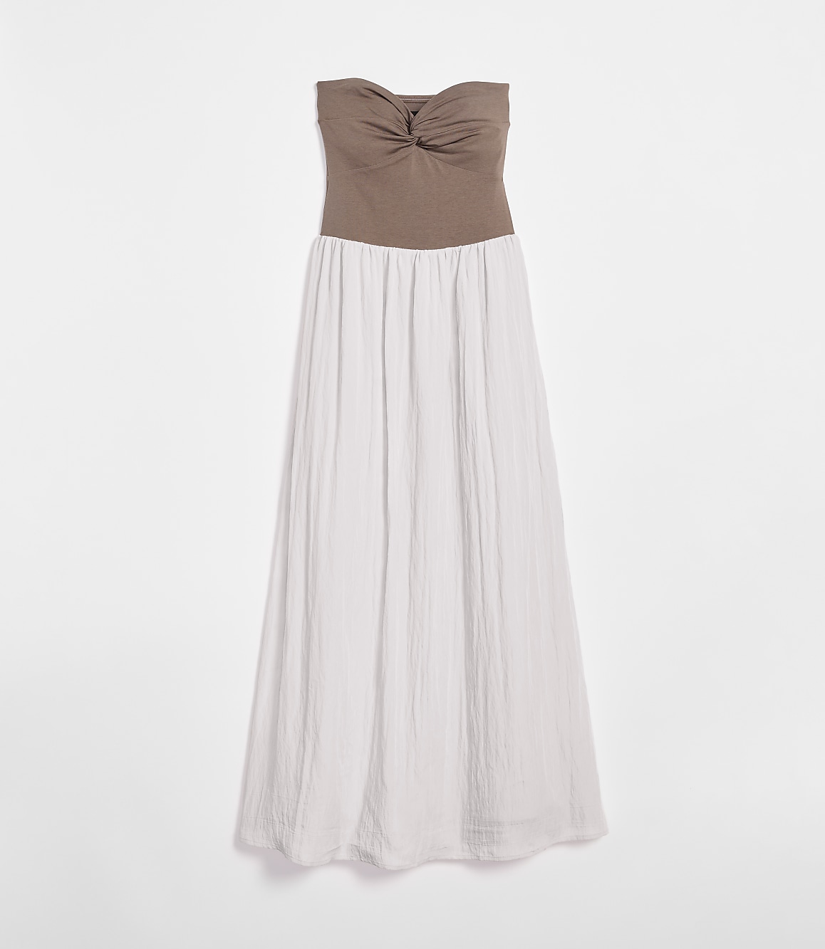 LOFT Versa Strapless Mixed Media Maxi Dress