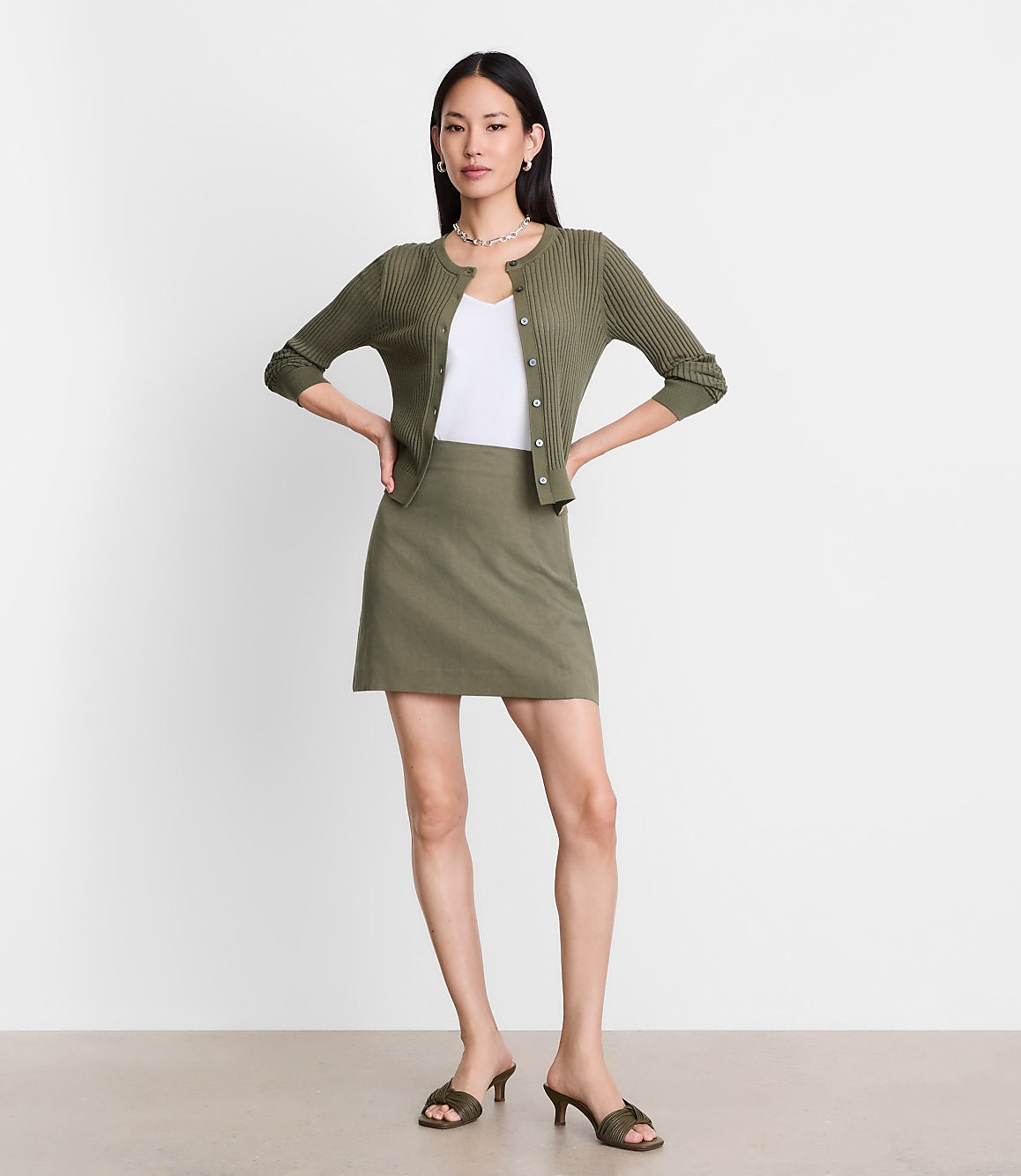LOFT Versa Ribbed Cardigan