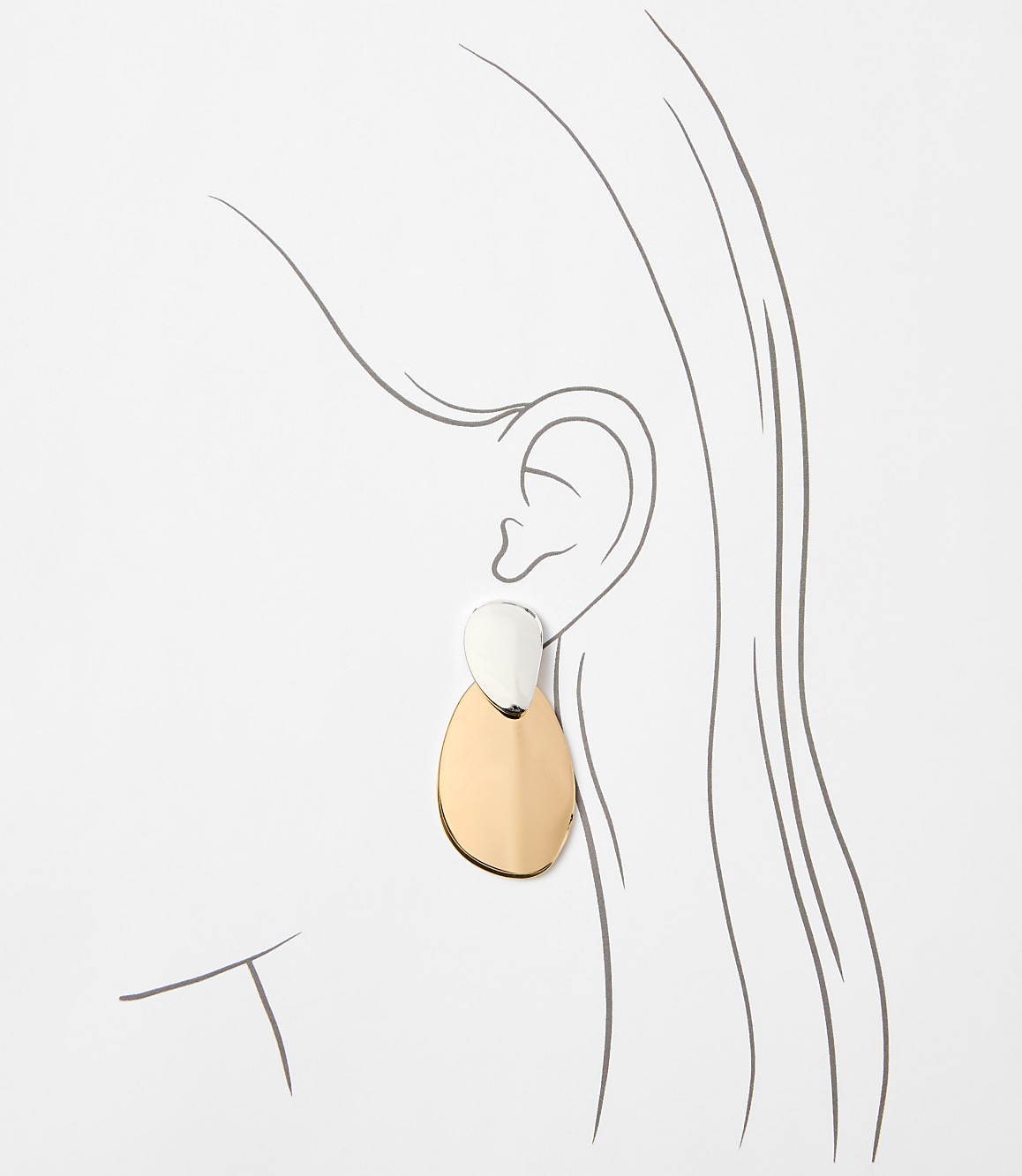 LOFT Versa Mixed Metal Statement Drop Earrings