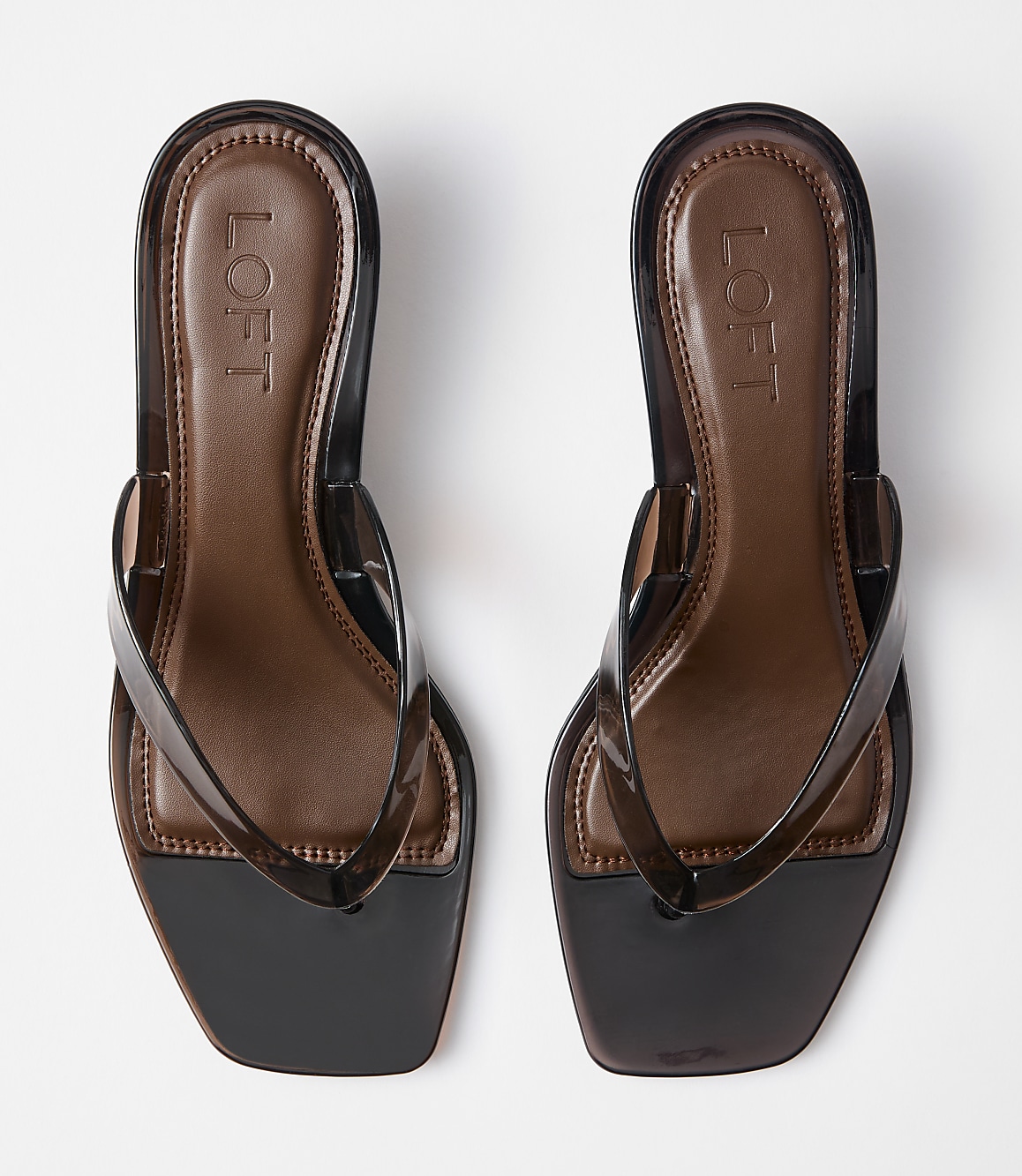 Jelly Kitten Heel Thong Sandals