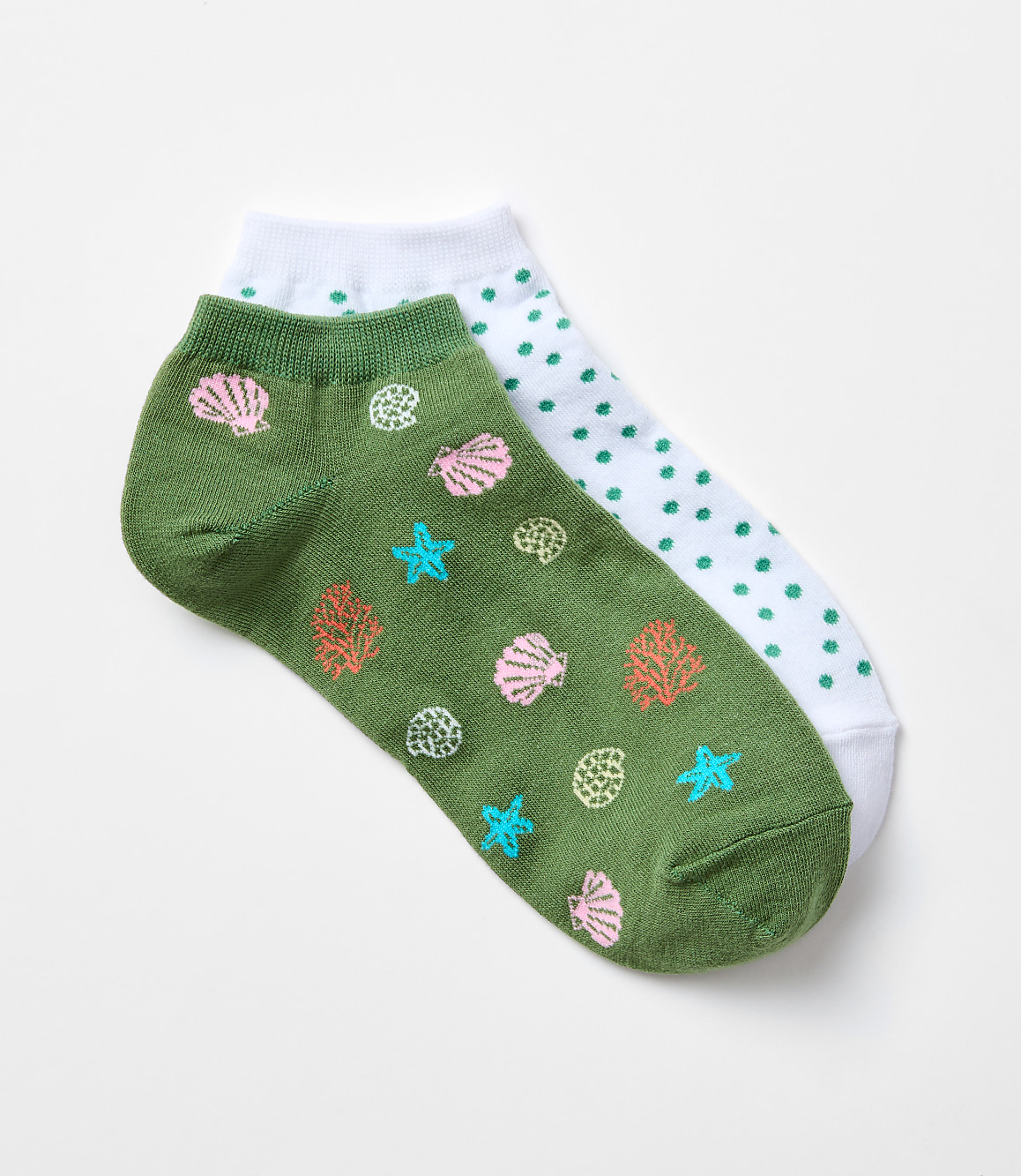 Seashell & Dot Sneaker Sock Set