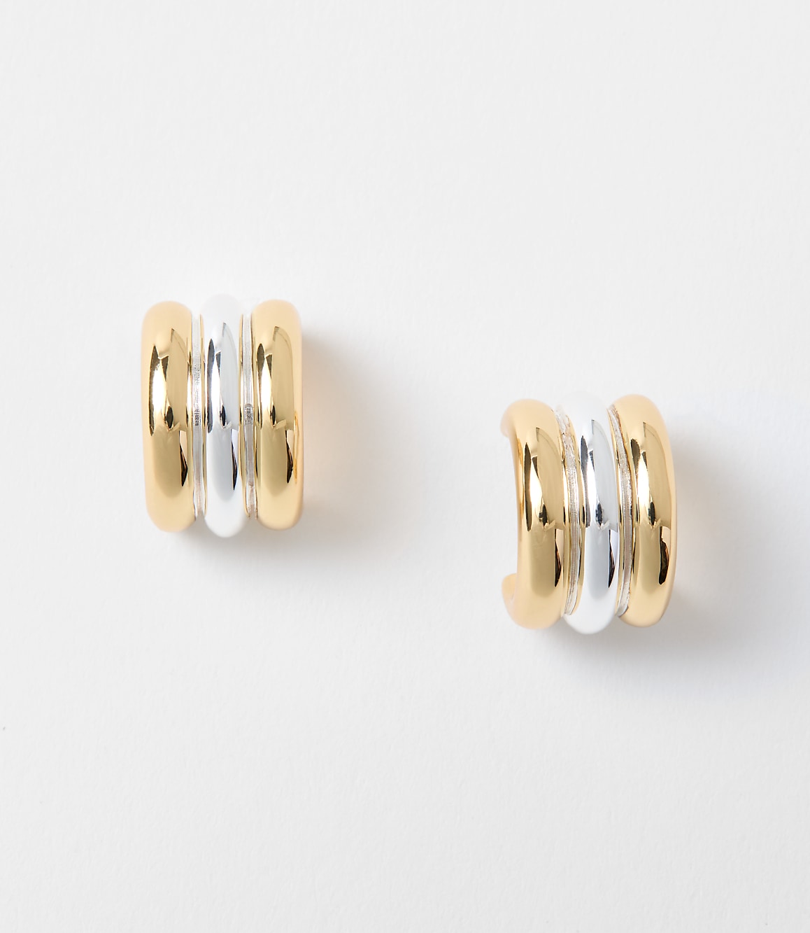 LOFT Versa Ridged Modern Metal Earrings