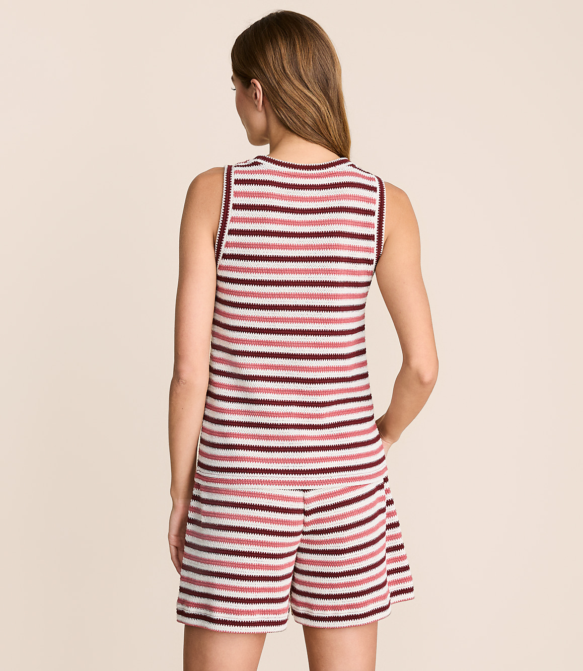 Lou & Grey Striped Crochet Tank Top