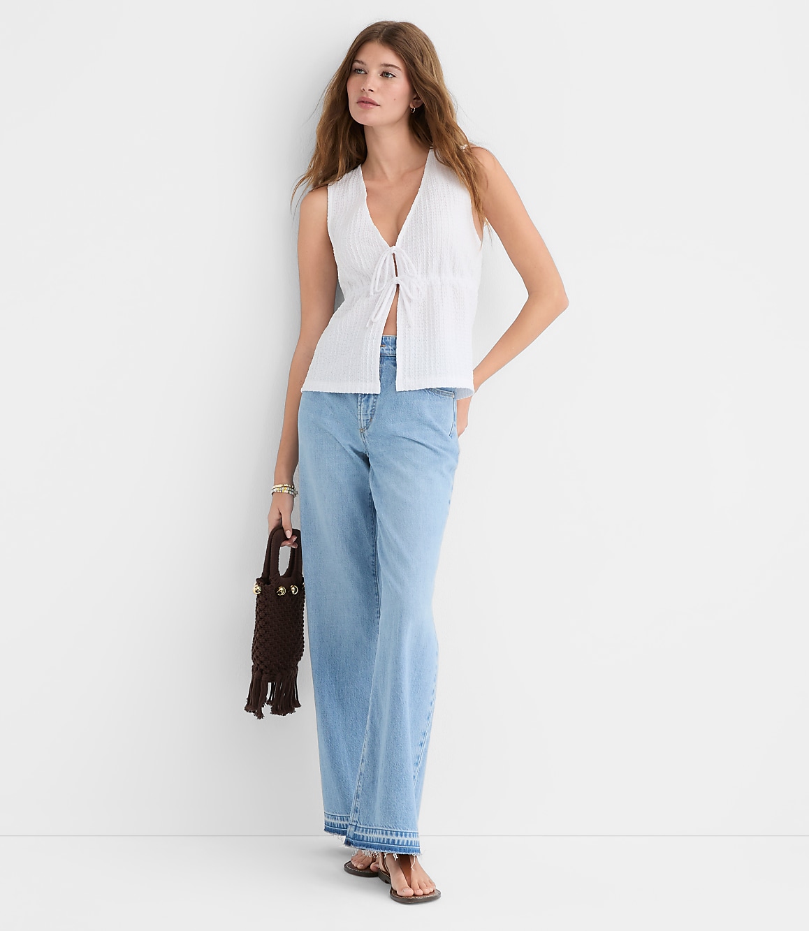 Petite Stitchy Bow Top