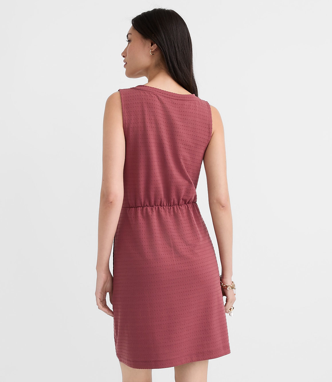 Petite Dotted Jacquard Mini Pocket Dress