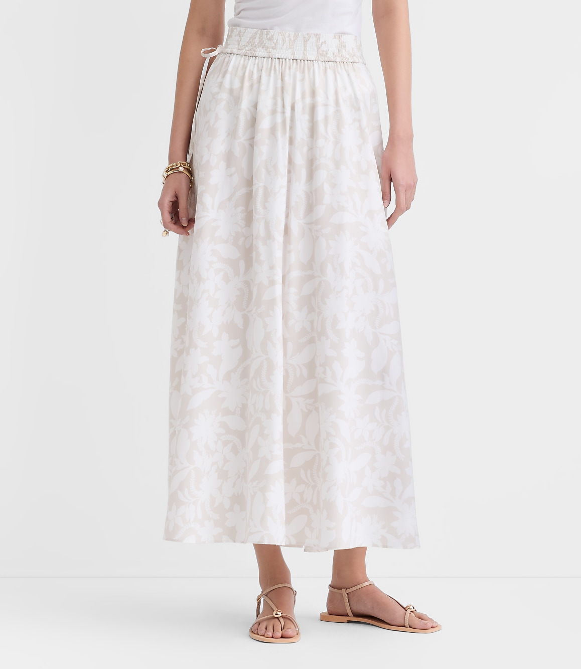 Hibiscus Side Tie Maxi Skirt