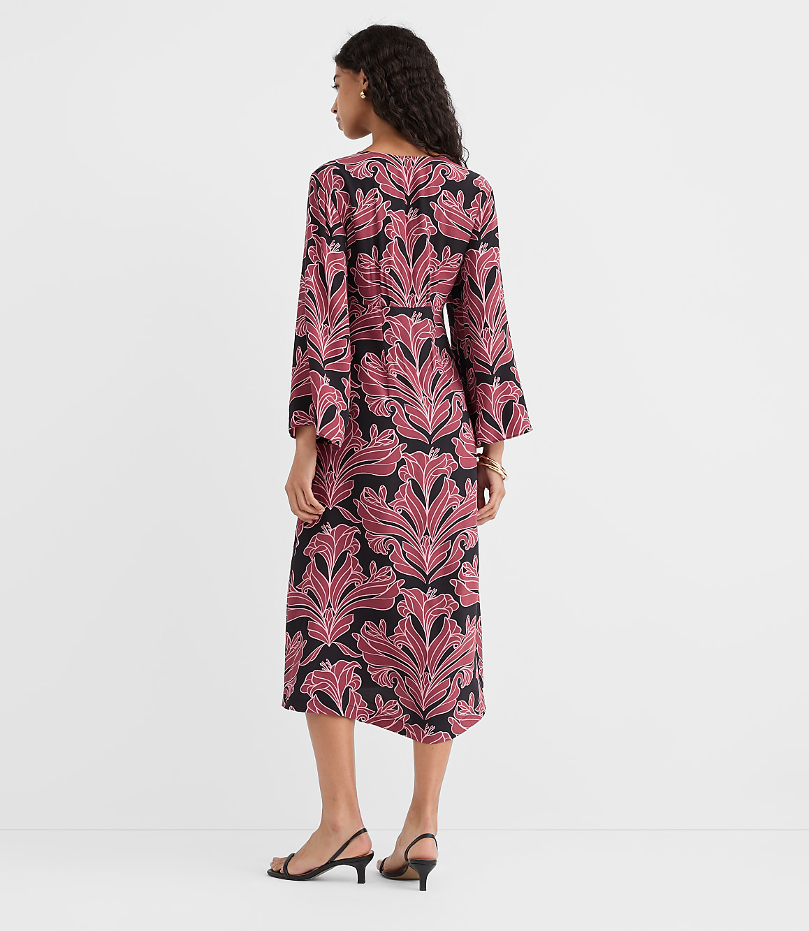 Petite Floral Caftan Midi Dress