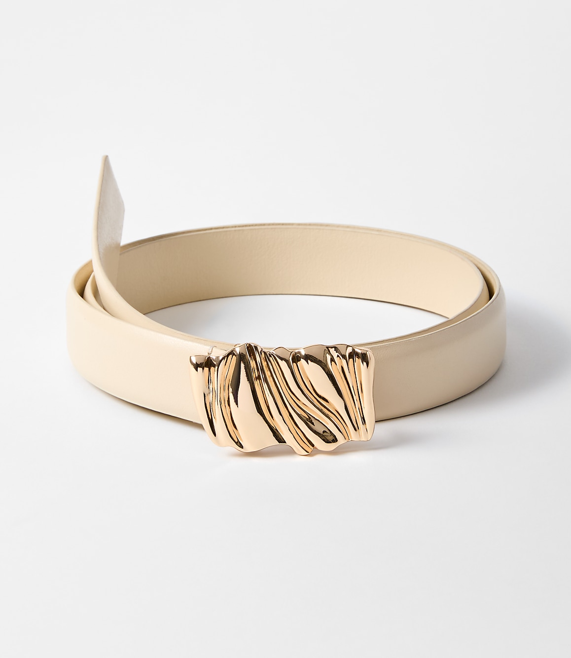 Molded Buckle Leather Belt