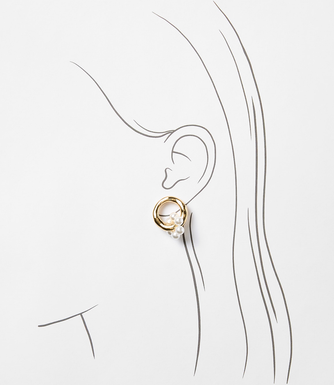 Pearlized Cluster Stud Earrings