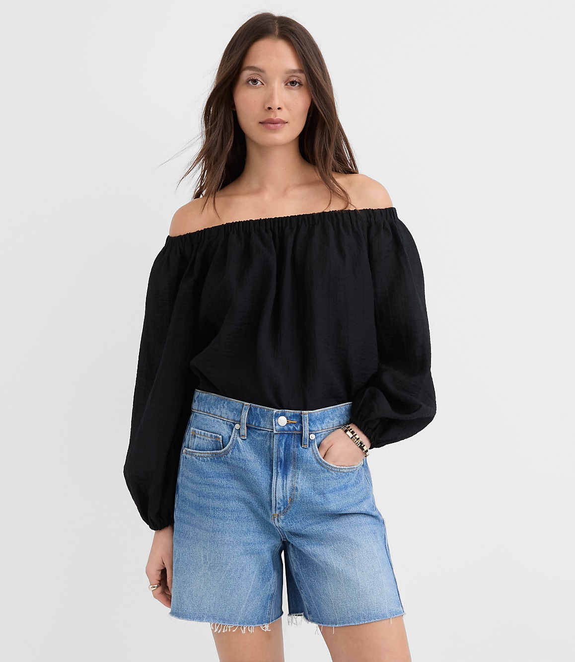Textured Off The Shoulder Blouse