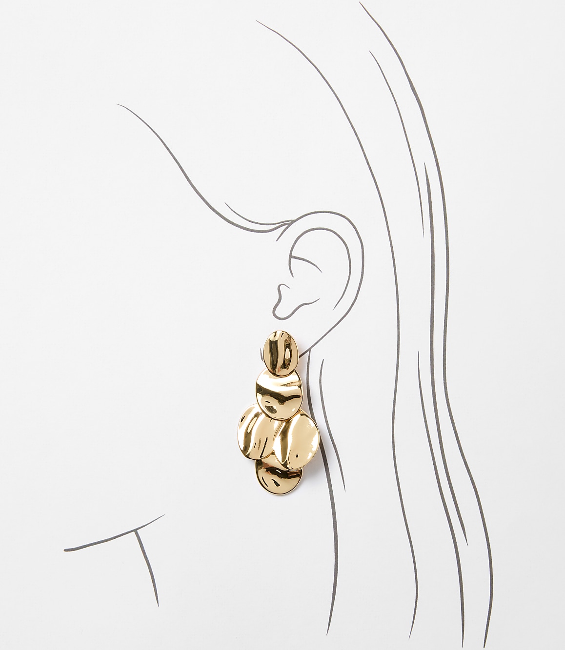 Molded Metal Statement Earrings