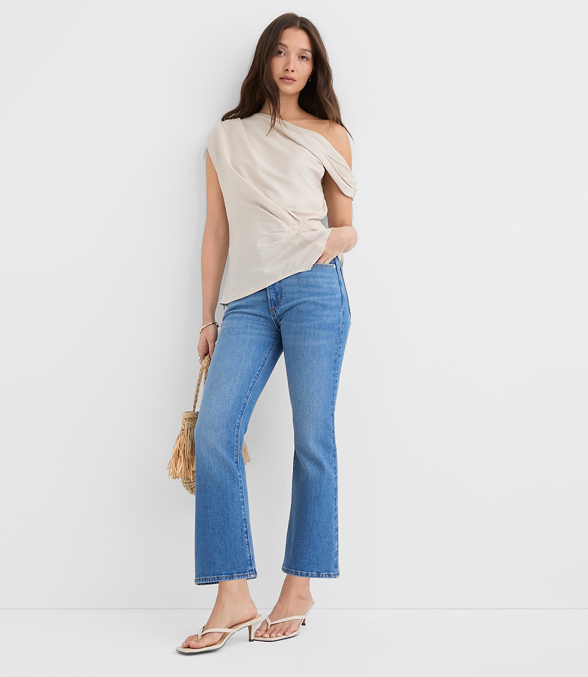 Gathered One Shoulder Top