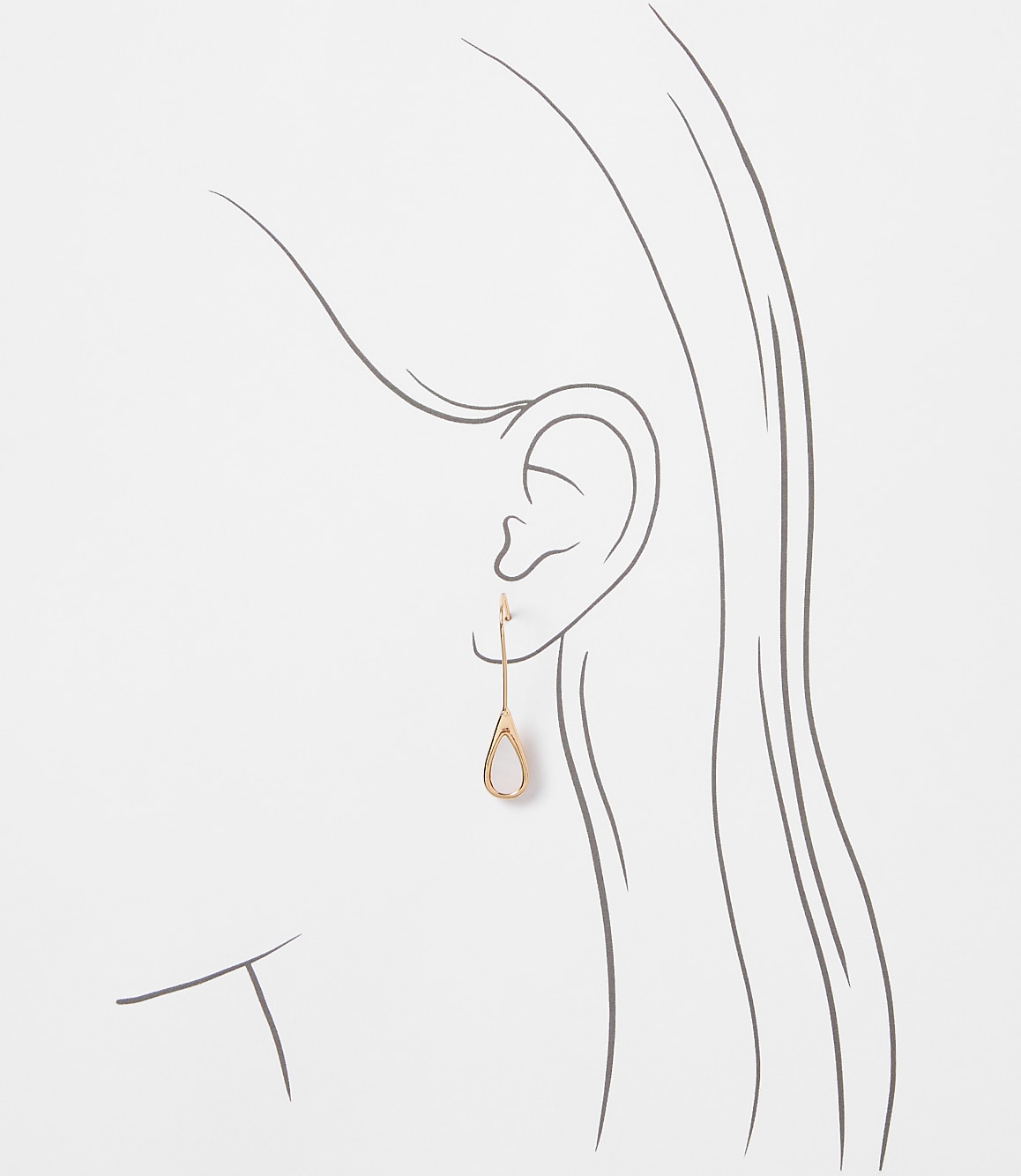 Mother Of Pearl Drop Pull Through Earrings
