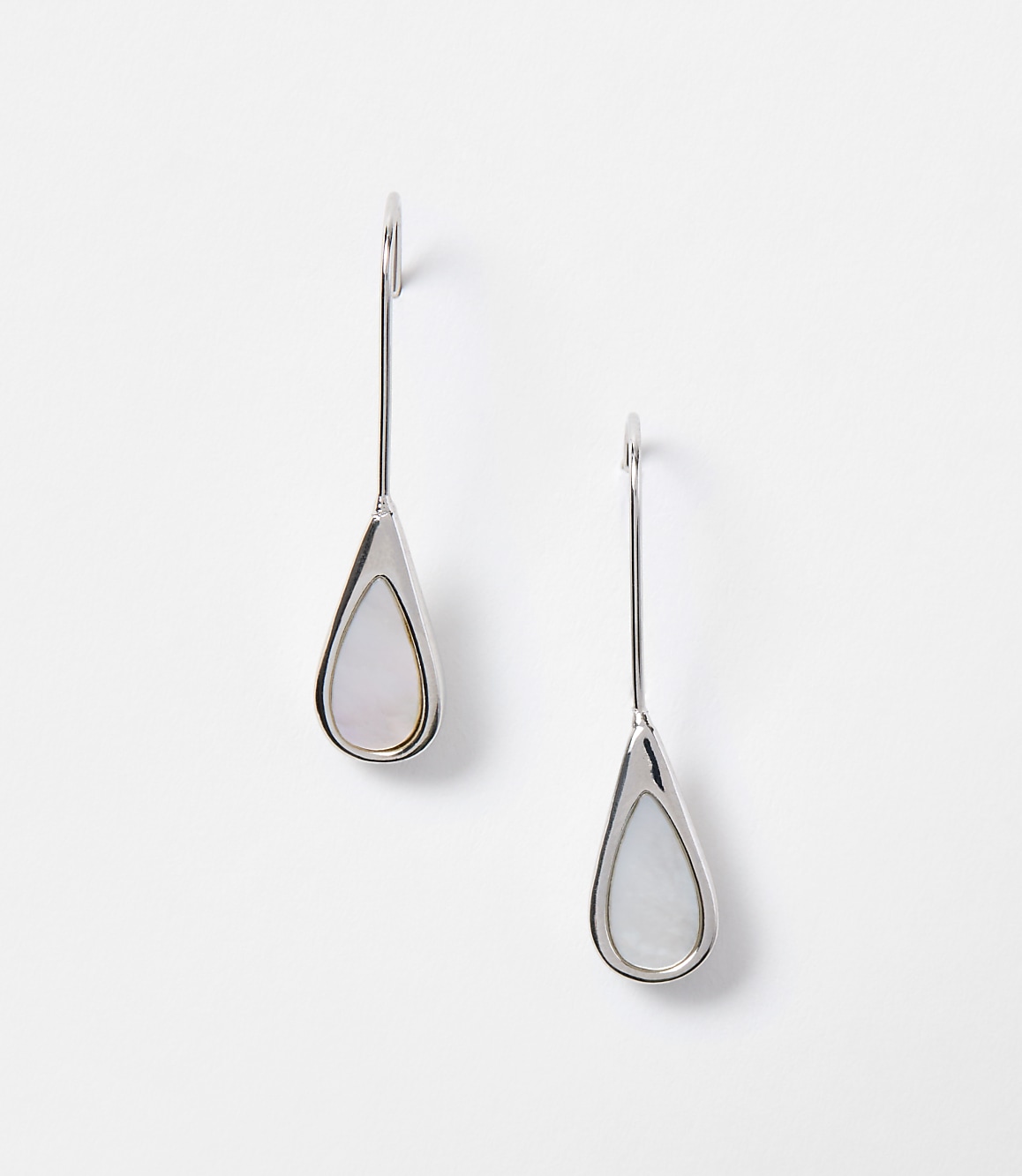 Mother Of Pearl Drop Pull Through Earrings