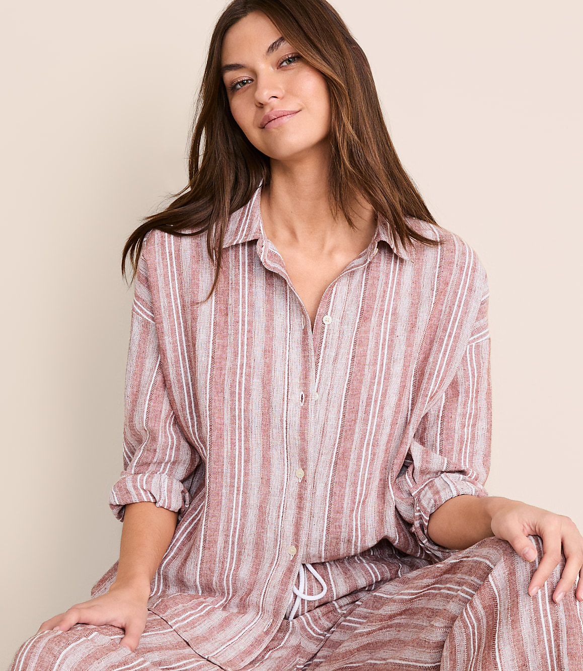 Lou & Grey Striped Linen Cotton Shirt
