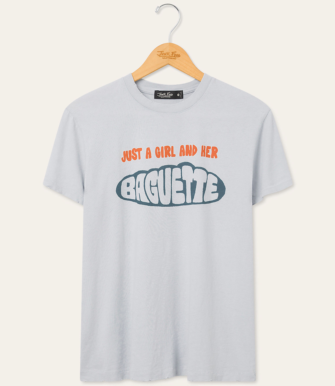 Junk Food Just a Girl and Her Baguette Vintage Tee