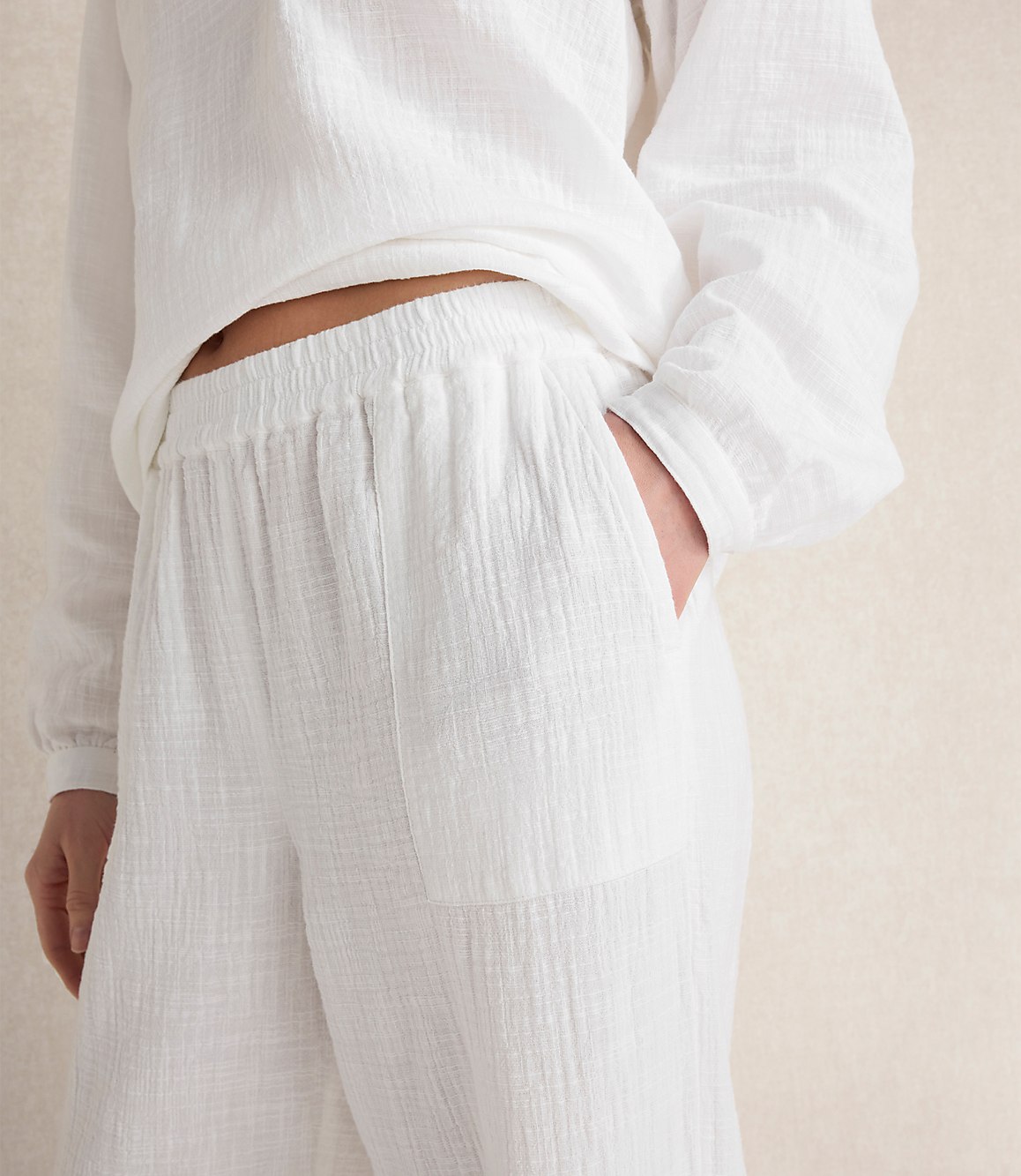 Haven Well Within Textured Cotton Gauze Pants