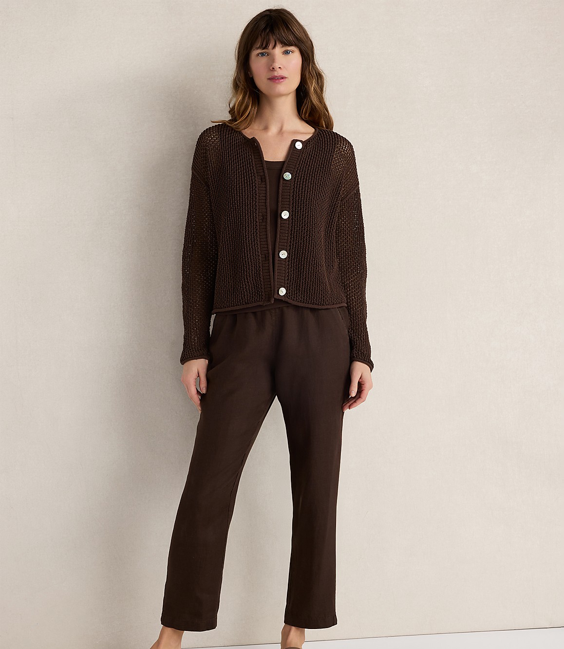 Haven Well Within Cotton Blend Open Stitch Cardigan