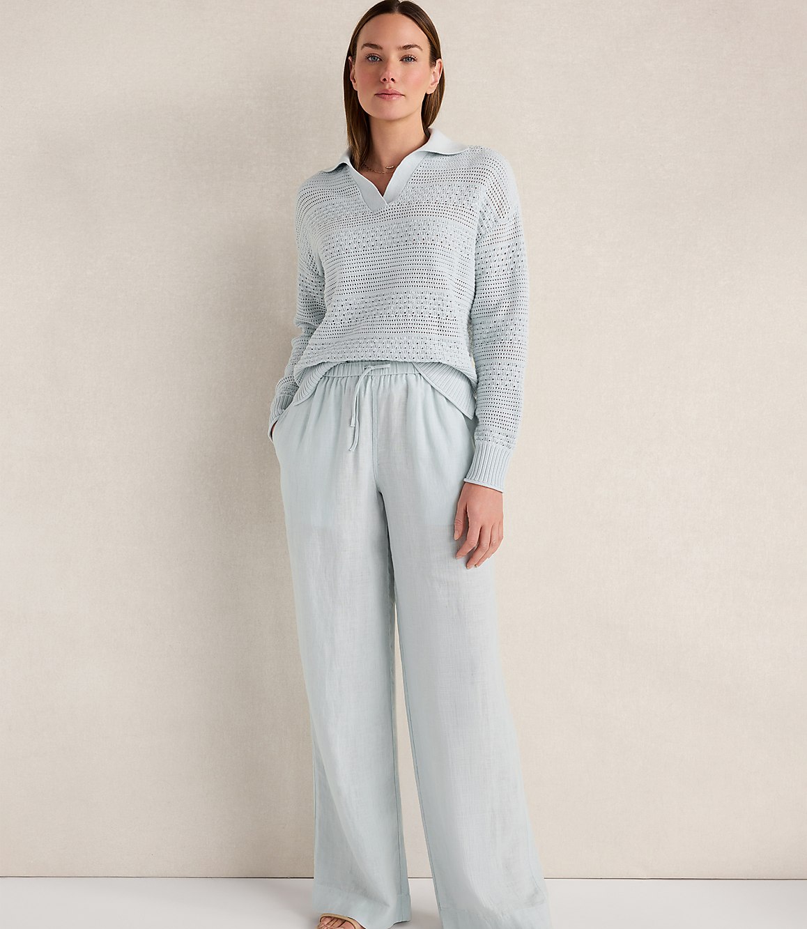 Haven Well Within Linen Wide Leg Drawstring Pants