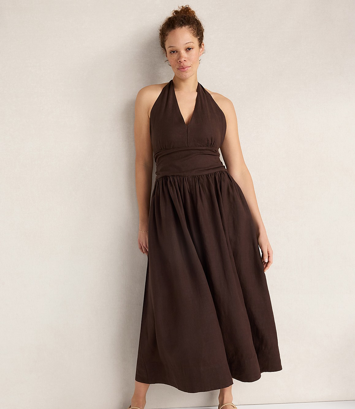 Haven Well Within Linen Halter Maxi Dress