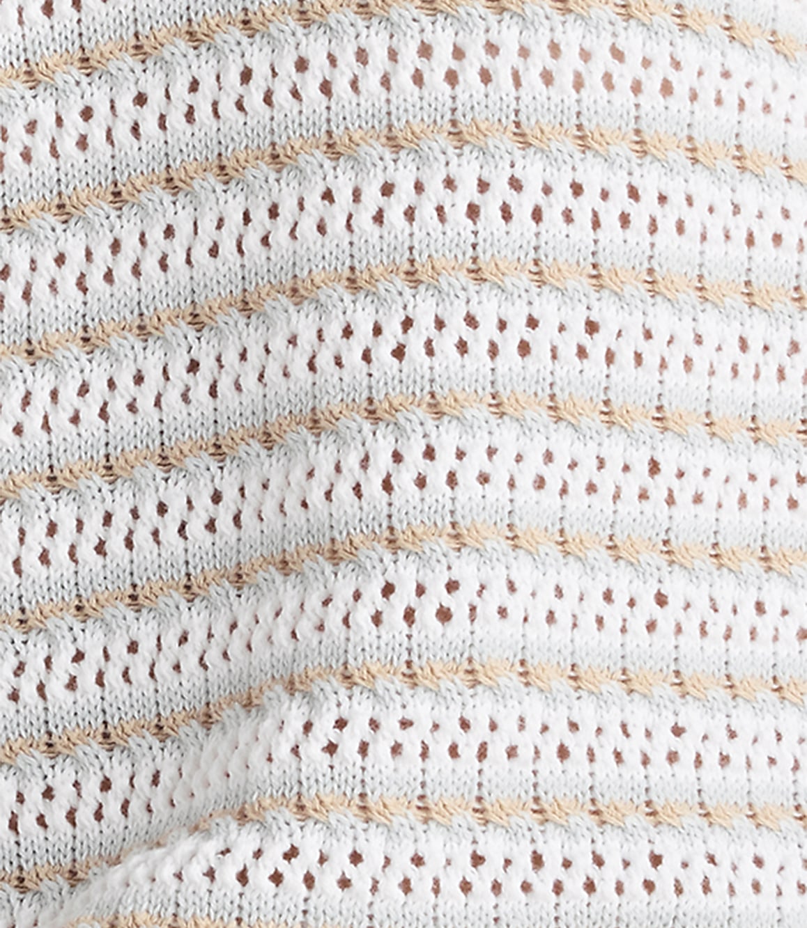 Haven Well Within Organic Cotton Stripe Mixed Stitch Johnny Collar Sweater
