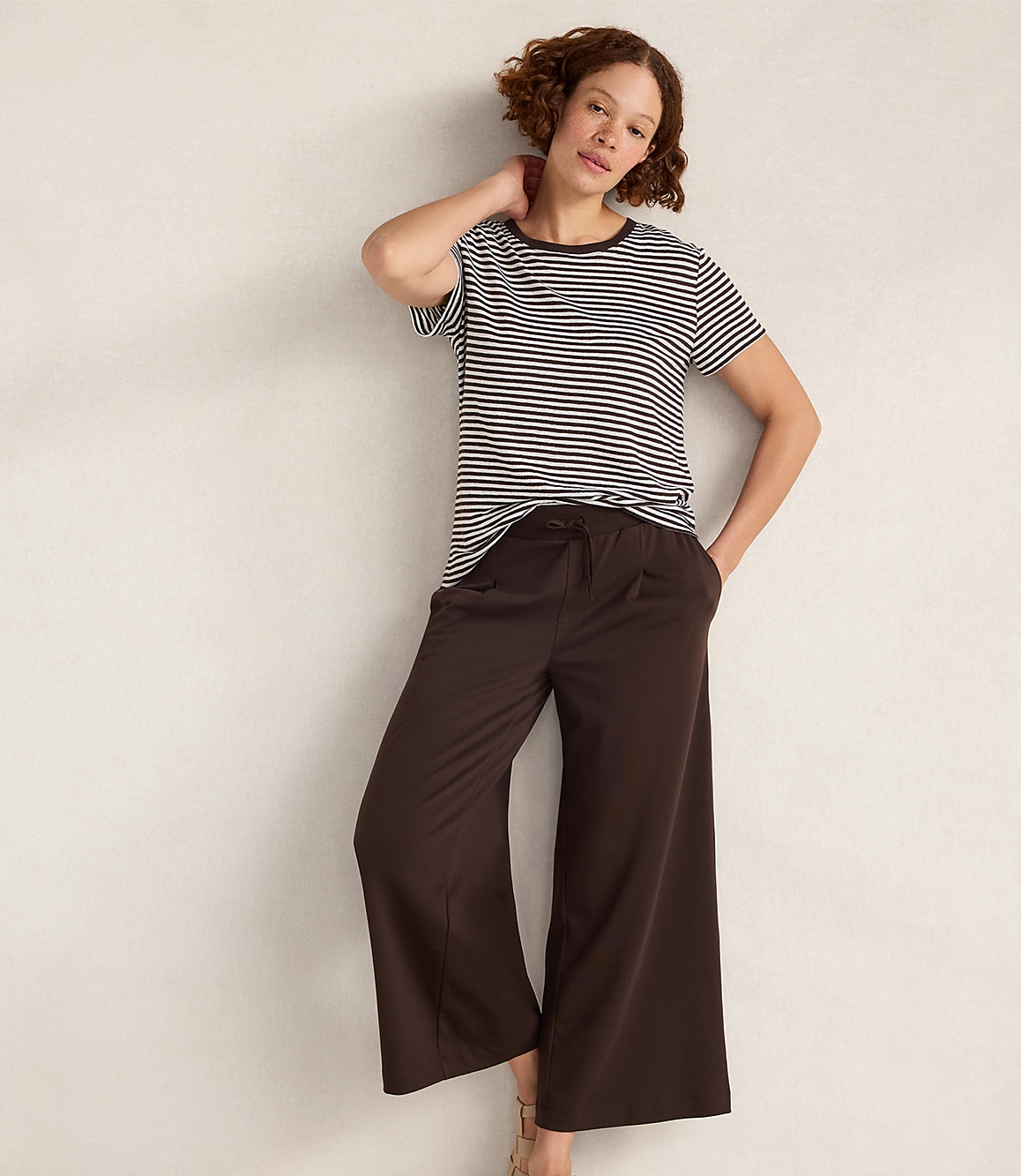 Haven Well Within Linen Striped Short Sleeve Tee