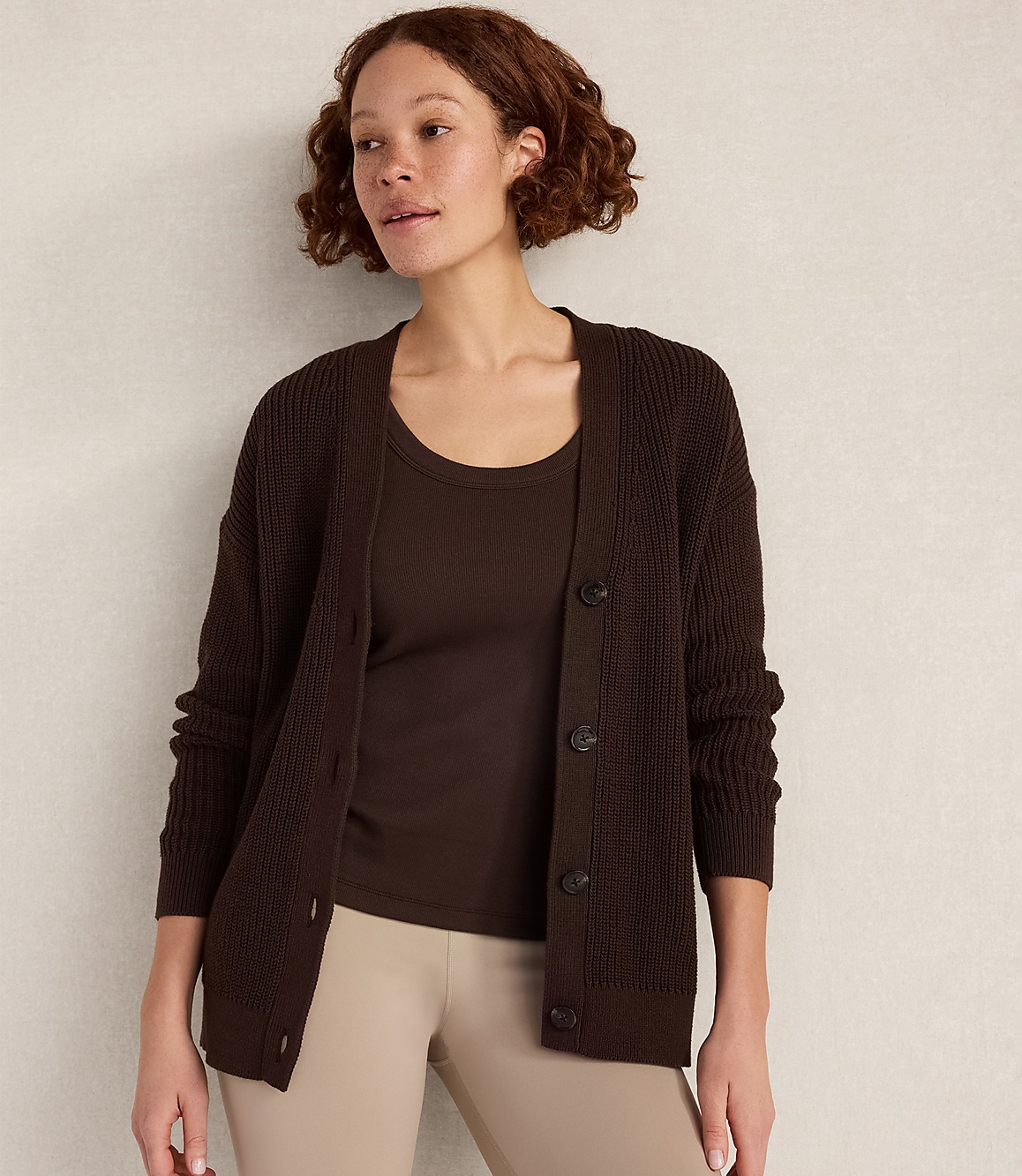 Haven Well Within Organic Cotton Shaker Stitch Cardigan