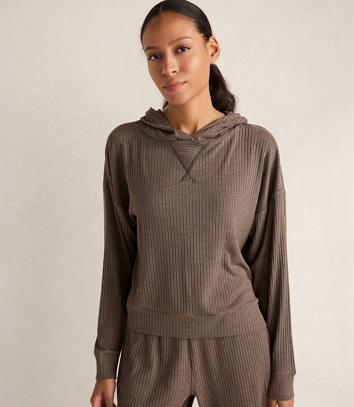 Haven Well Within Drapey Rib Knit Hoodie