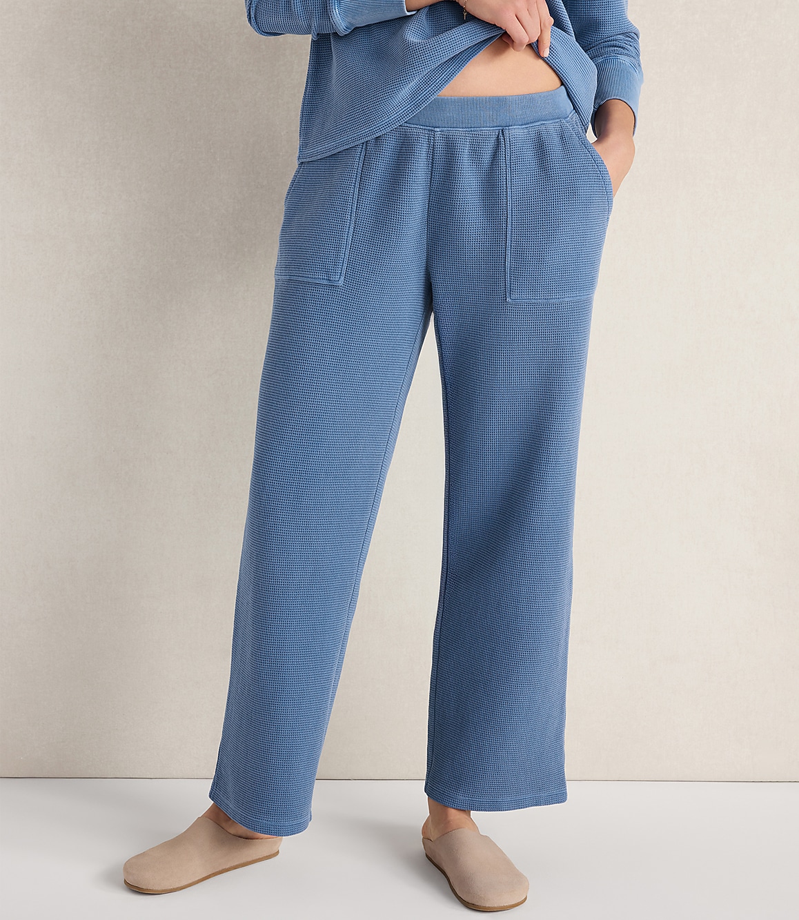 Haven Well Within Organic Cotton Waffle Straight Leg Pants