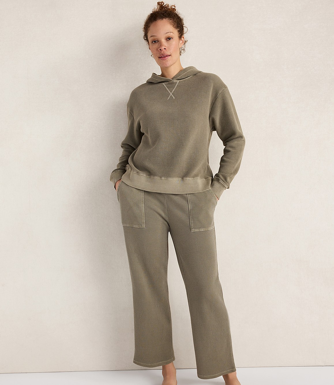 Haven Well Within Organic Cotton Waffle Straight Leg Pants