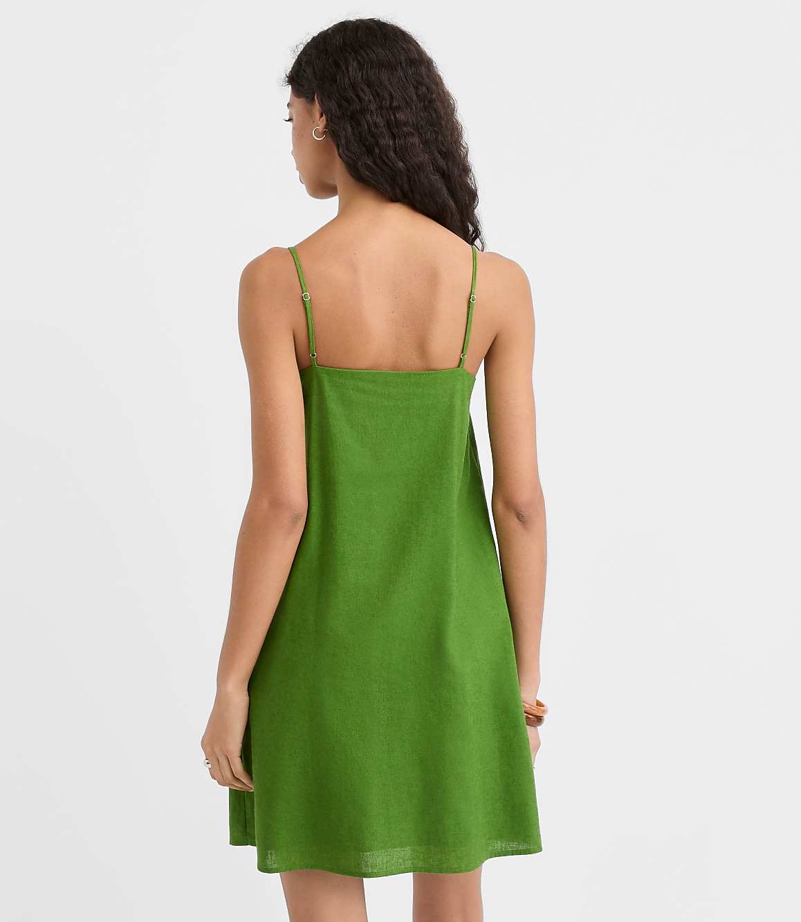 Tall Linen Cotton Strappy Mini Pocket Dress