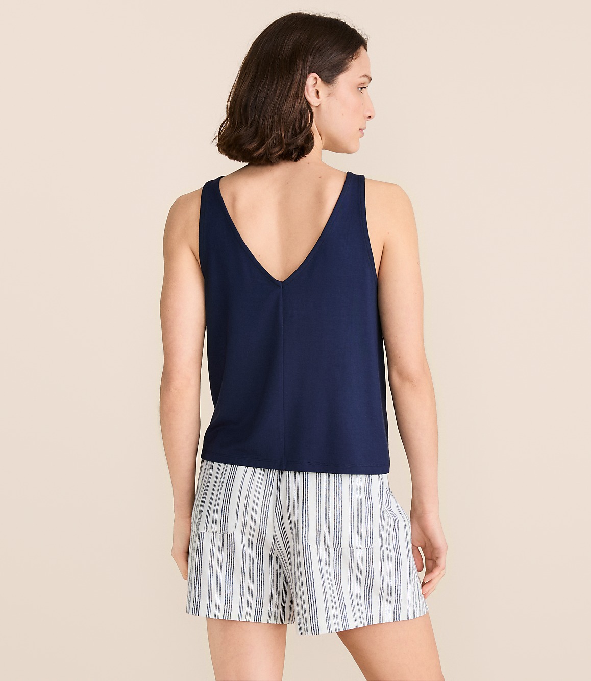 Lou & Grey Essential Modal Tie Keyhole Tank Top