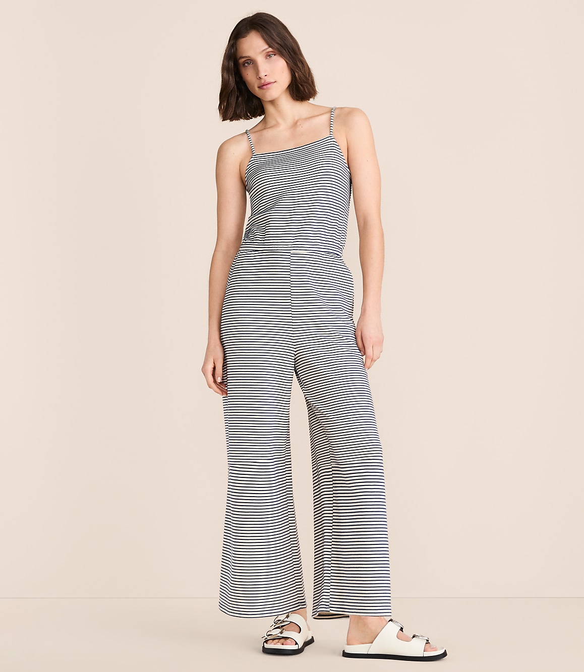 Lou & Grey Striped Strappy Palazzo Jumpsuit