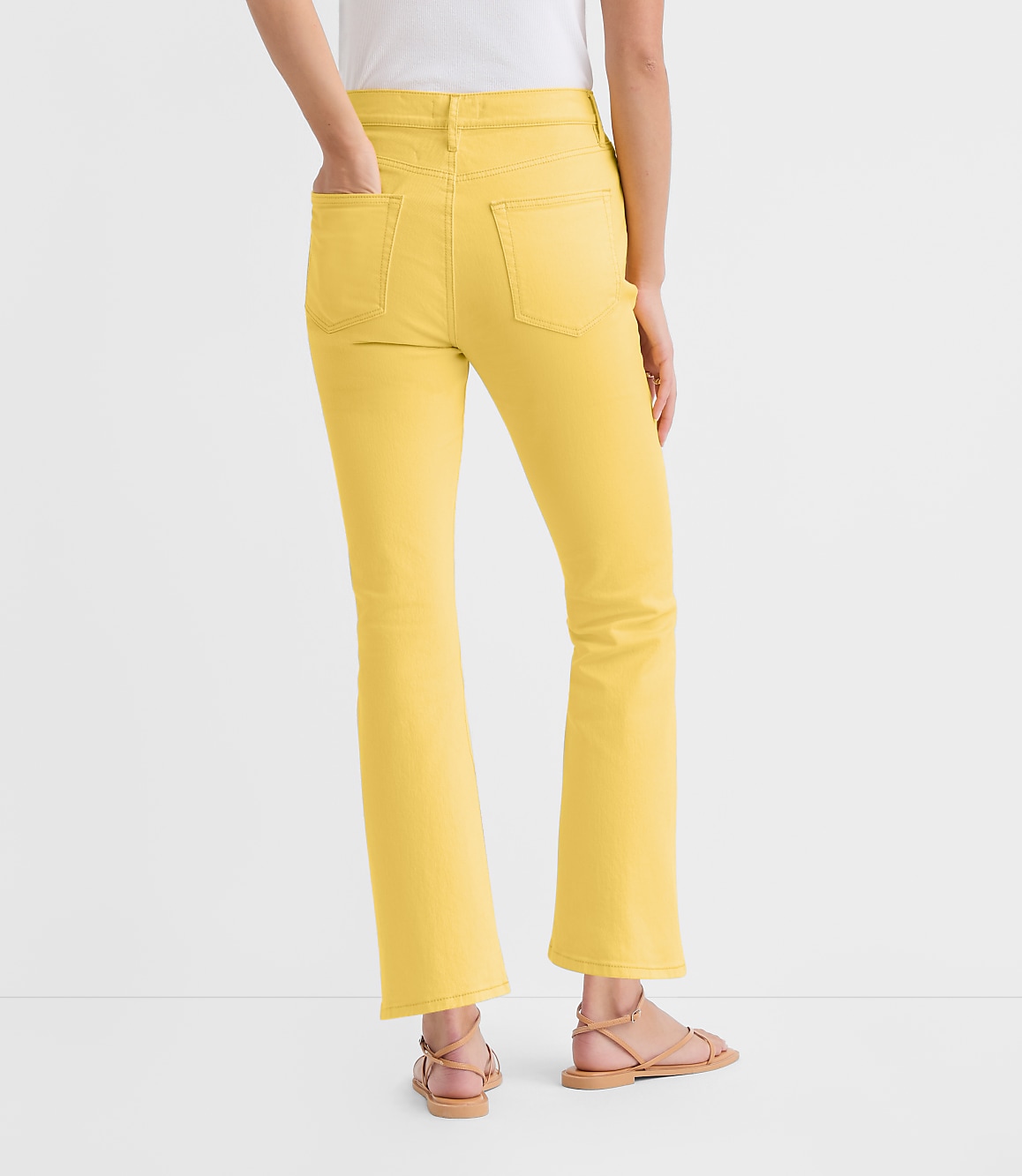 Rivete Curvy High Rise Kick Crop Jeans in Daffodil Bloom