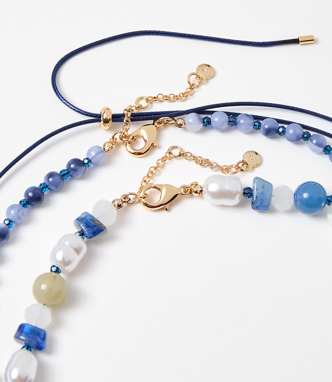 Pearlized Fish Layered Necklace Set