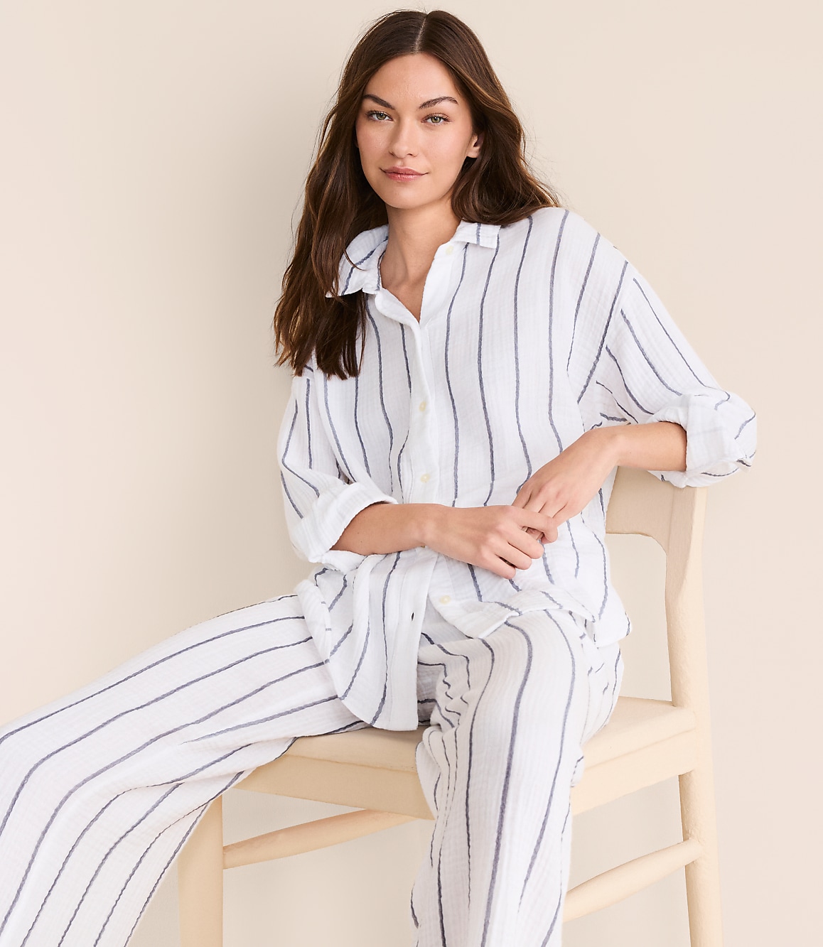 Petite Lou & Grey Striped Triple Cloth Shirt