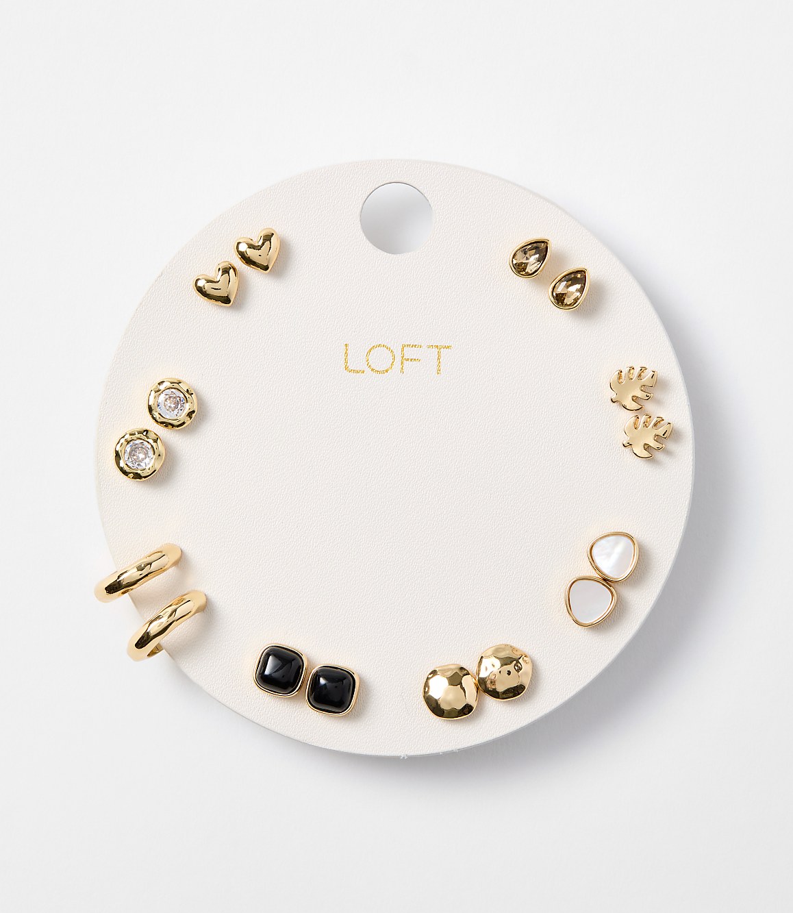 Palm & Heart Stud Earring Set