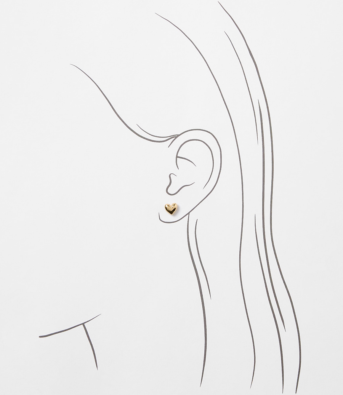 Palm & Heart Stud Earring Set