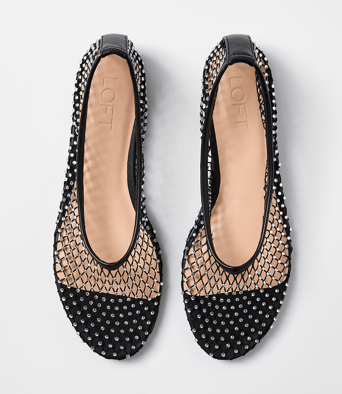 Sparkle Mesh Ballet Flats