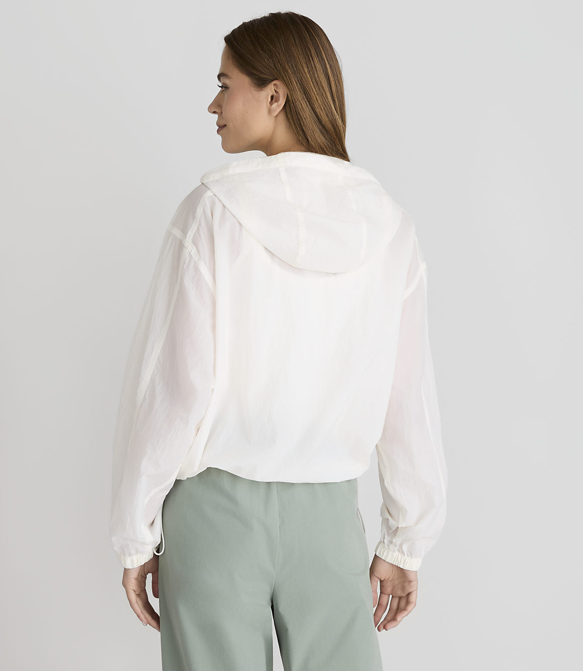 Lou & Grey Sheer Zip Jacket