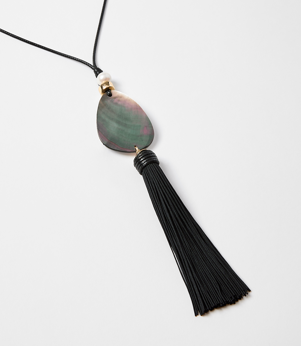 Tassel Pull Tie Statement Necklace