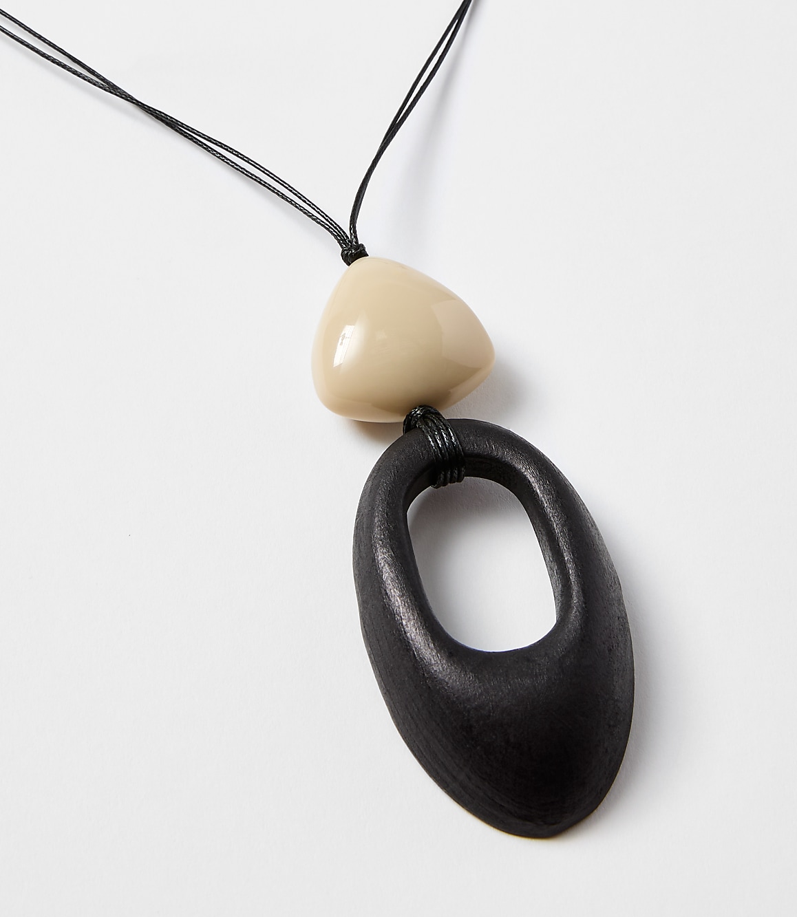 Double Pendant Cord Necklace