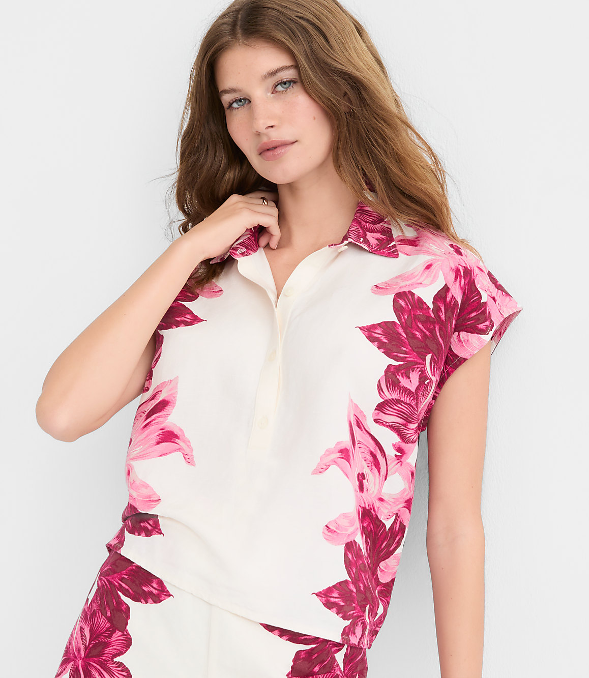Lily Linen Blend Popover Shirt