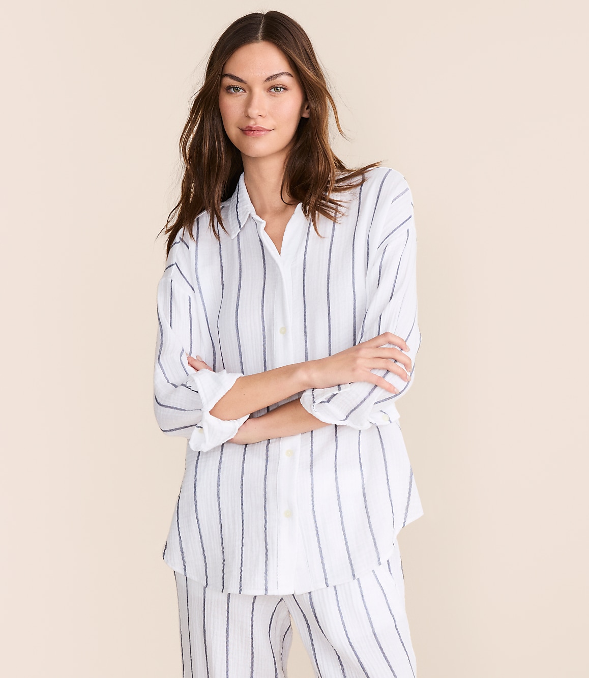 Petite Lou & Grey Striped Triple Cloth Shirt