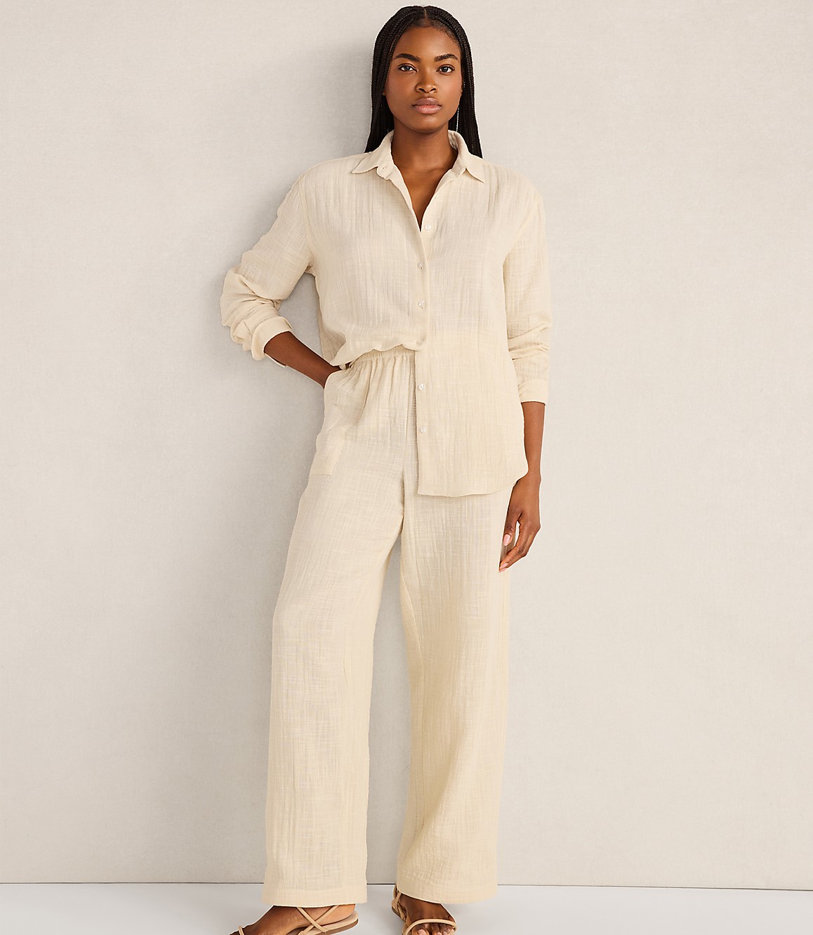 Haven Well Within The Daily Shirt in Textured Cotton Gauze
