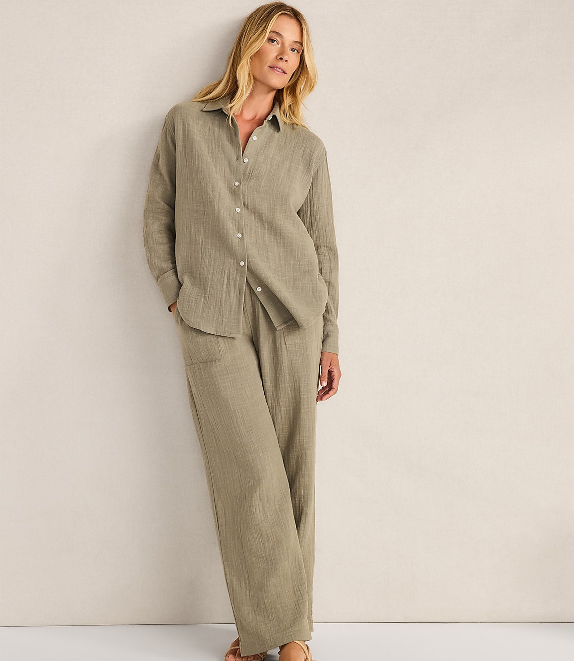 Haven Well Within The Daily Shirt in Textured Cotton Gauze