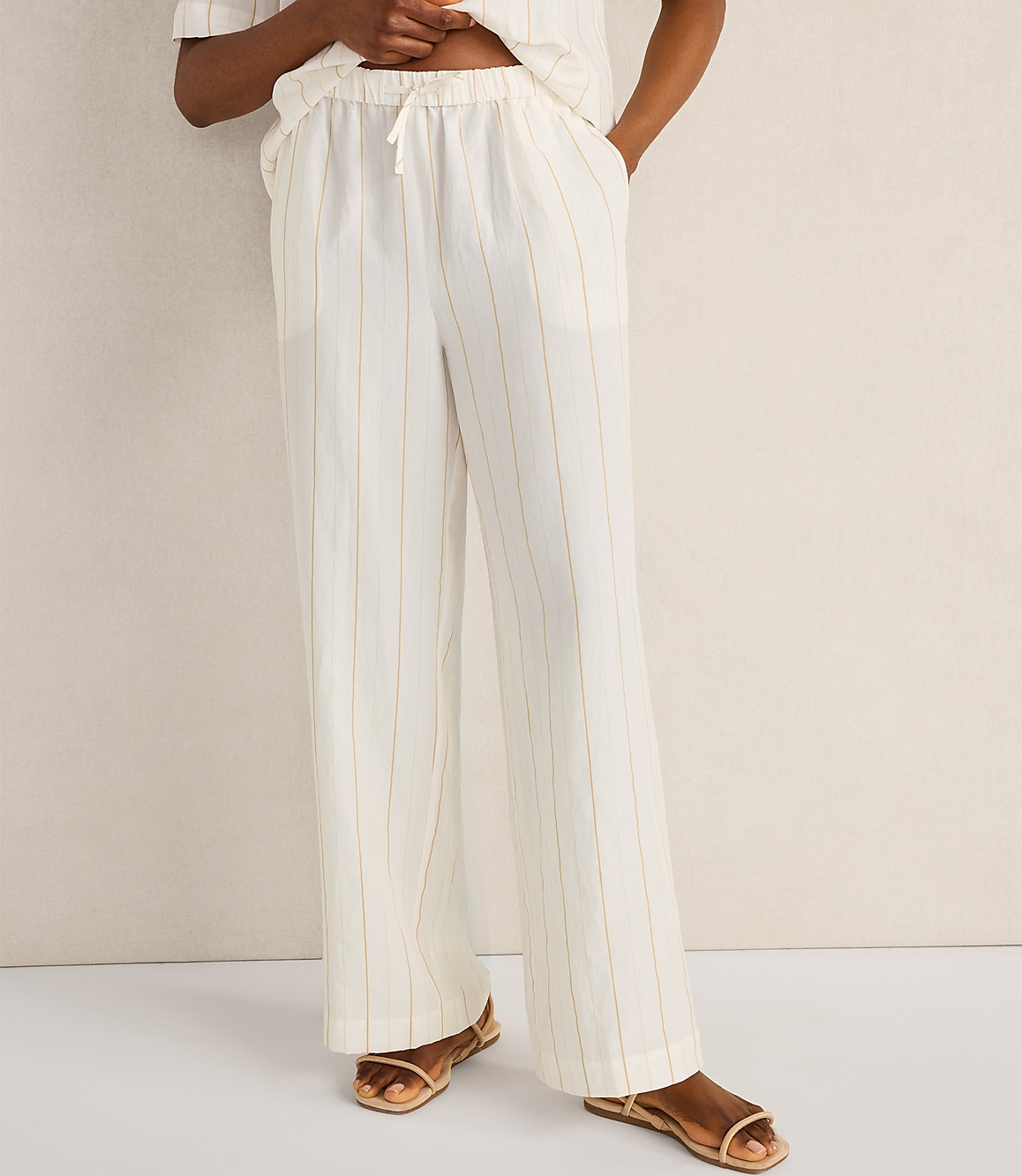 Haven Well Within Silky Linen Blend Drawstring Pants