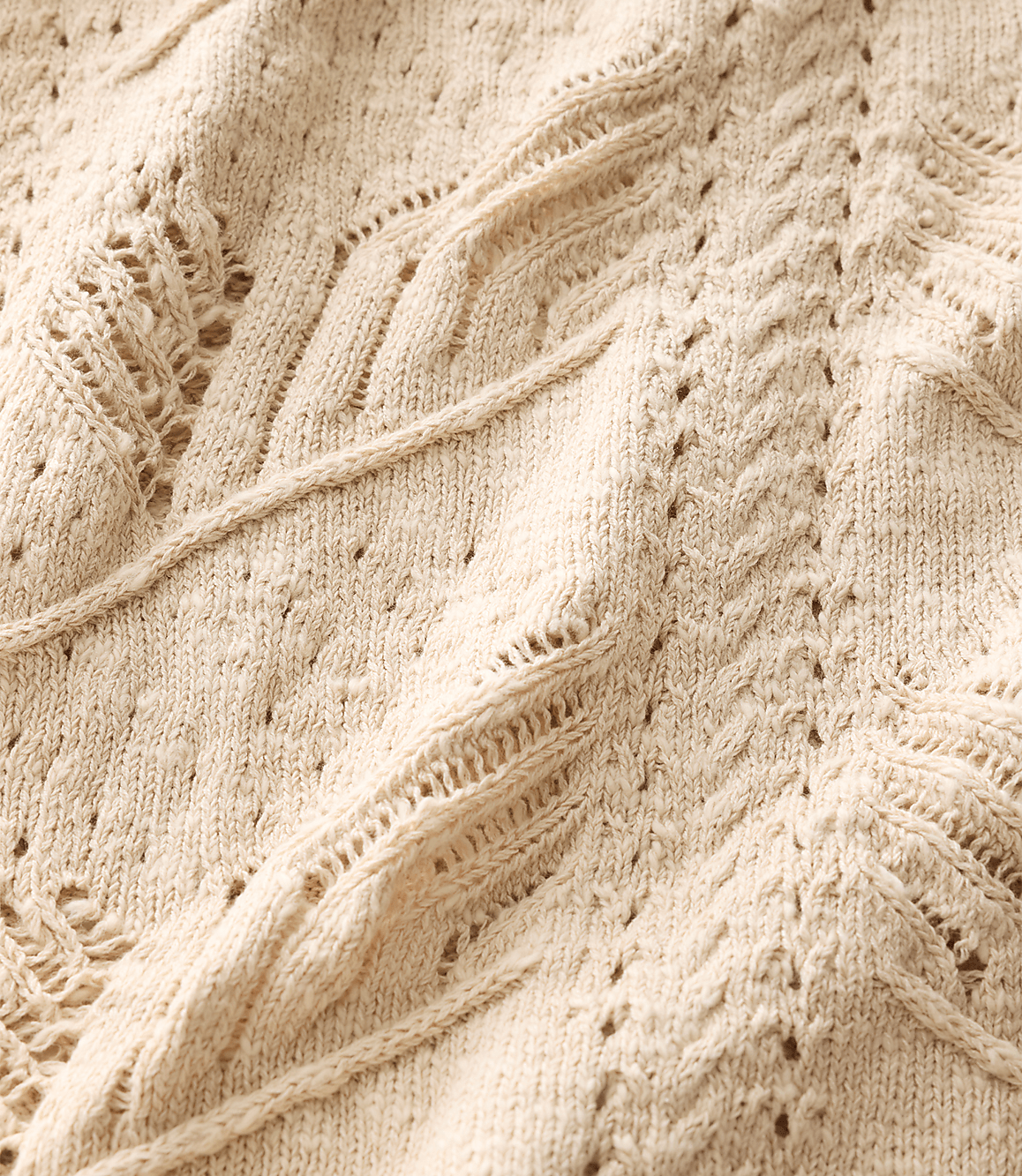 Haven Well Within Organic Cotton Pointelle Stitch Cardigan