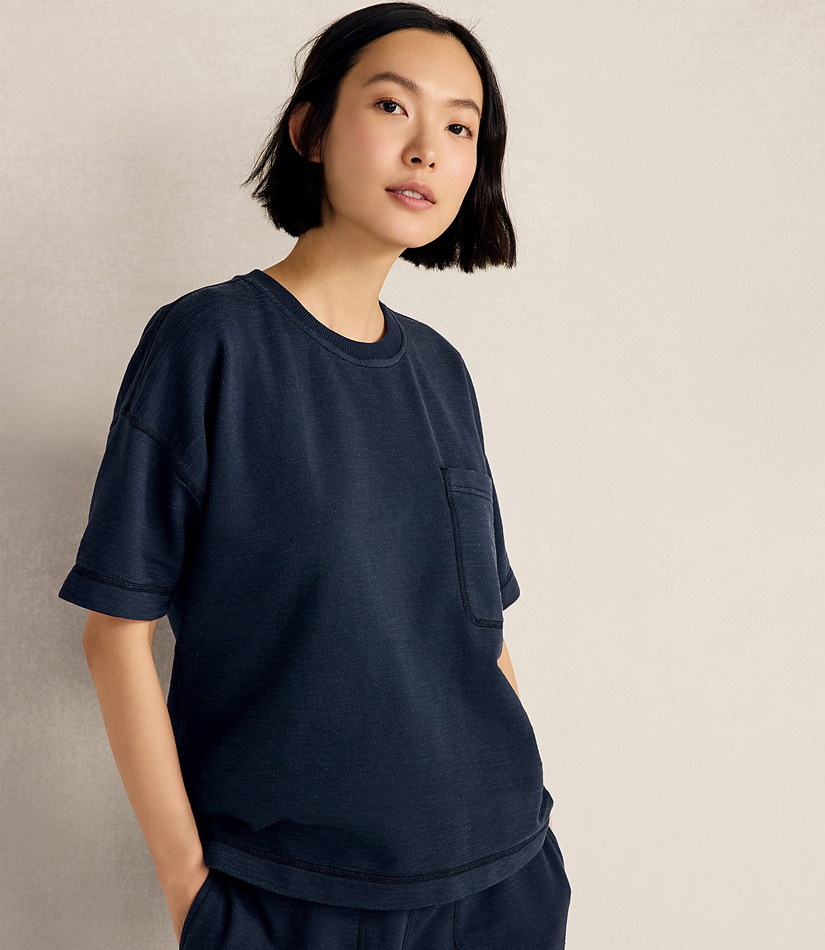 Haven Well Within Garment-Dyed Organic Cotton Slub Terry Tee